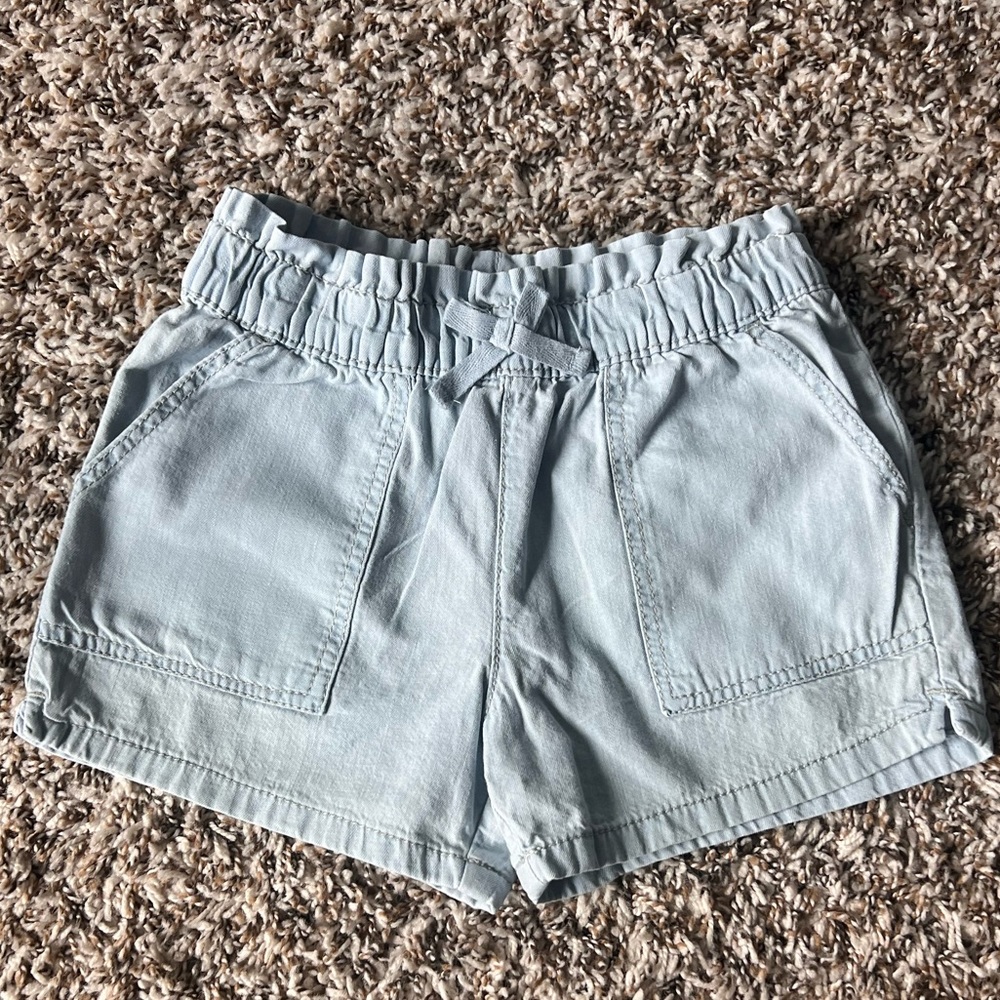 Girl blue jean shorts